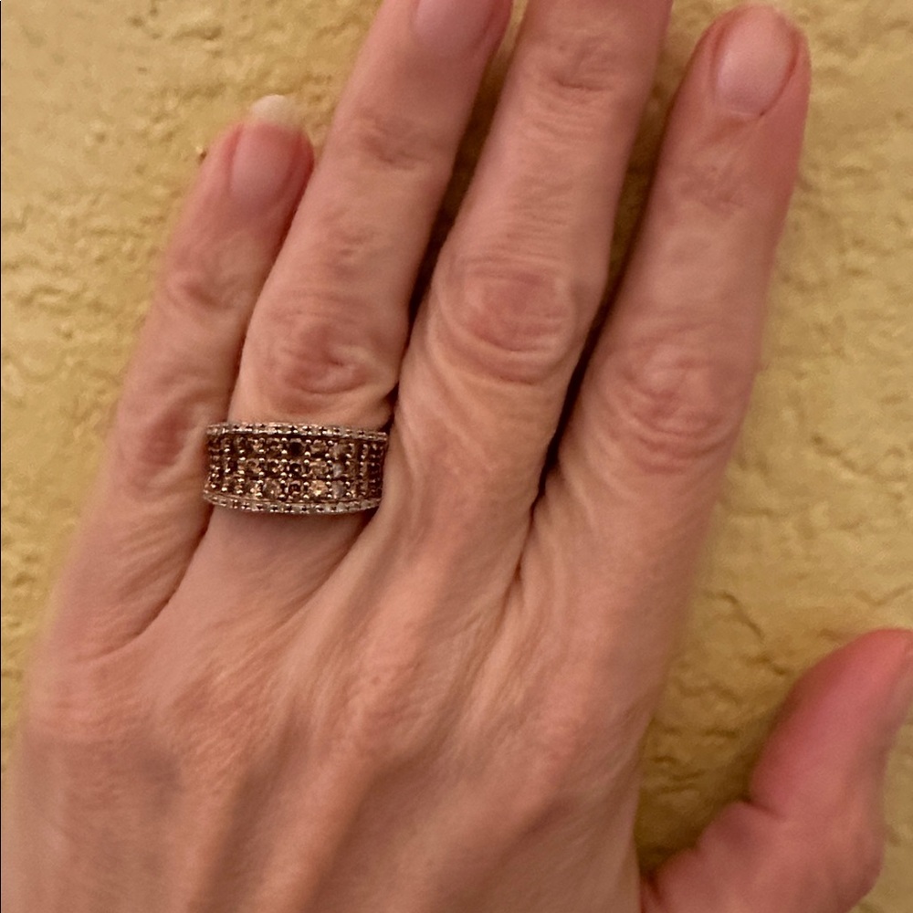 Plated 925 Sterling Ring with Cubic Zirconium - Picture 7 of 7